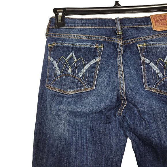 Lucky Brand Dungarees Women's Zoe Straight Low Rise Dark Wash Jeans Size 8/29 - Picture 7 of 14